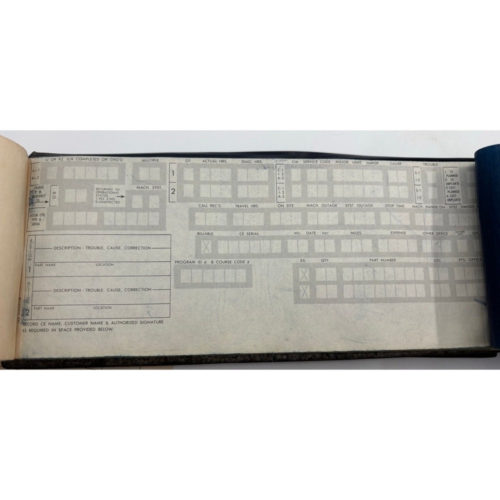 IBM Customer Engineering Incident Reporting IR Logbook‎ Vintage 1960s - Picture 2 of 6